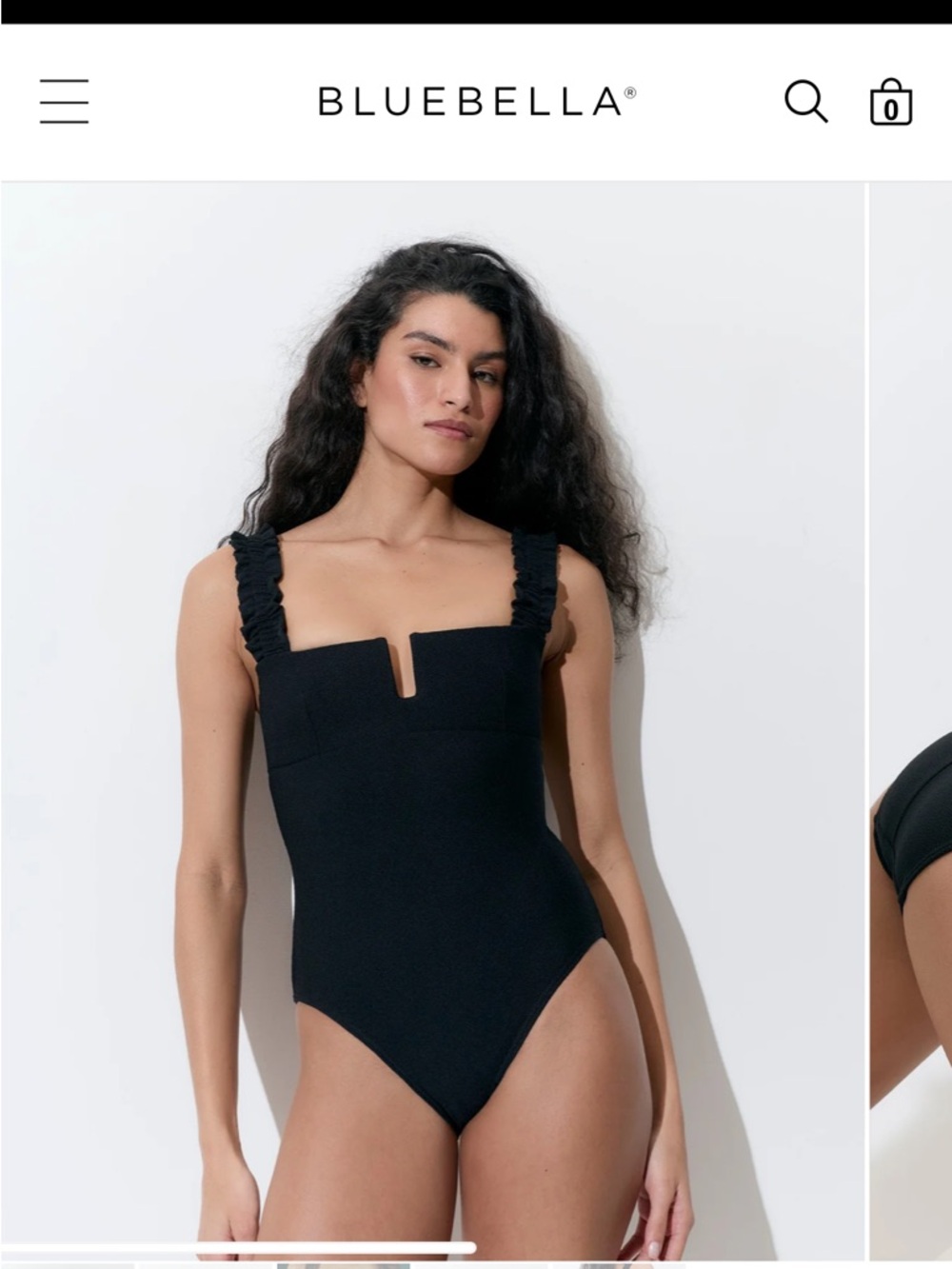 NWT Bluebella Black Flores Ruffle Swimsuit